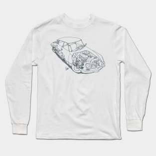 DS 21 dark line art Long Sleeve T-Shirt